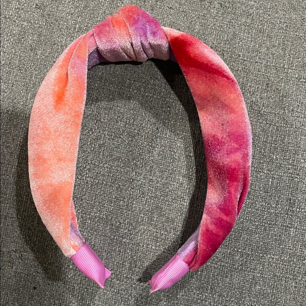 LOGO by Lori Goldstein One Size Printed Headband Pink & Orange